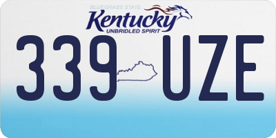KY license plate 339UZE