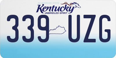 KY license plate 339UZG