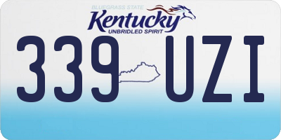 KY license plate 339UZI
