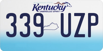 KY license plate 339UZP