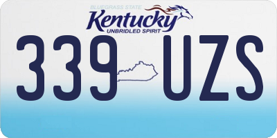 KY license plate 339UZS