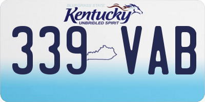 KY license plate 339VAB
