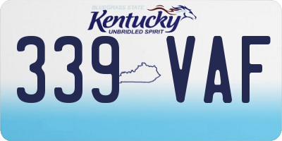 KY license plate 339VAF