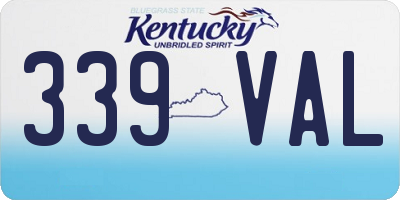 KY license plate 339VAL