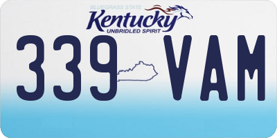 KY license plate 339VAM