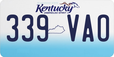 KY license plate 339VAO
