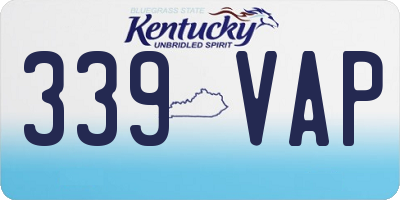 KY license plate 339VAP