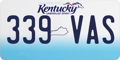 KY license plate 339VAS