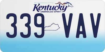 KY license plate 339VAV