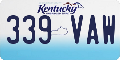 KY license plate 339VAW