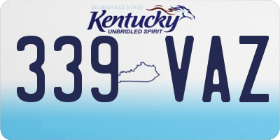 KY license plate 339VAZ