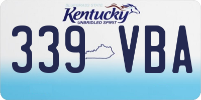 KY license plate 339VBA