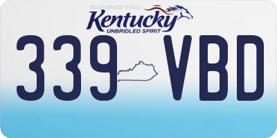 KY license plate 339VBD