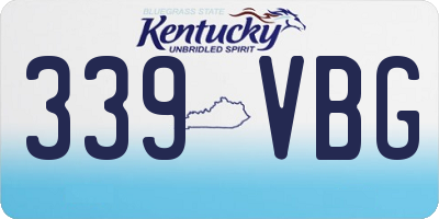 KY license plate 339VBG