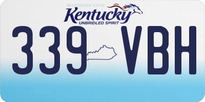 KY license plate 339VBH
