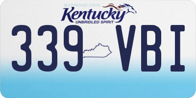 KY license plate 339VBI
