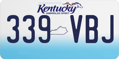 KY license plate 339VBJ