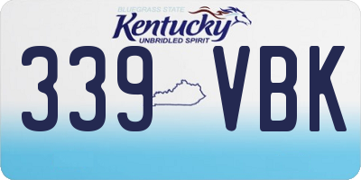 KY license plate 339VBK
