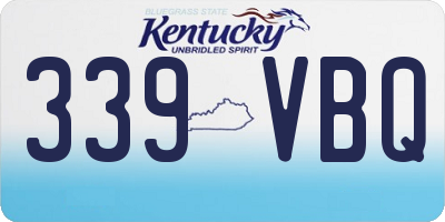 KY license plate 339VBQ