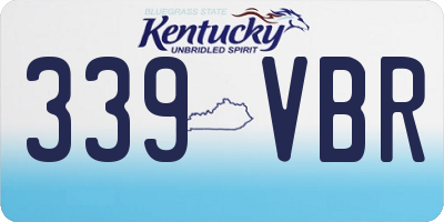 KY license plate 339VBR