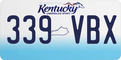 KY license plate 339VBX