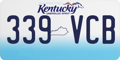 KY license plate 339VCB
