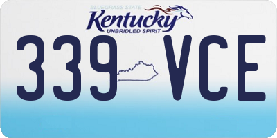 KY license plate 339VCE