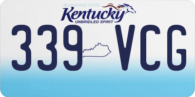 KY license plate 339VCG