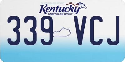 KY license plate 339VCJ