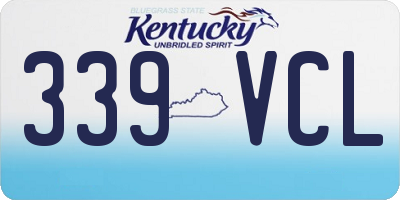 KY license plate 339VCL
