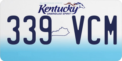 KY license plate 339VCM