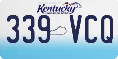 KY license plate 339VCQ