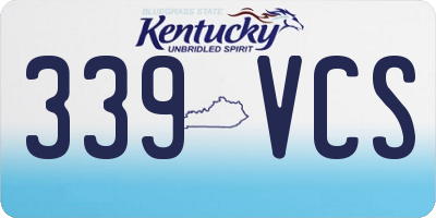 KY license plate 339VCS