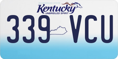 KY license plate 339VCU