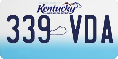 KY license plate 339VDA