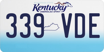 KY license plate 339VDE