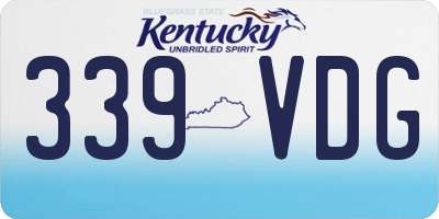 KY license plate 339VDG