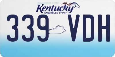 KY license plate 339VDH