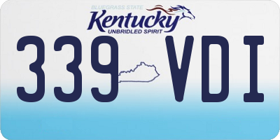 KY license plate 339VDI