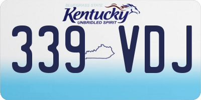 KY license plate 339VDJ
