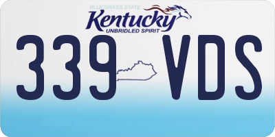 KY license plate 339VDS