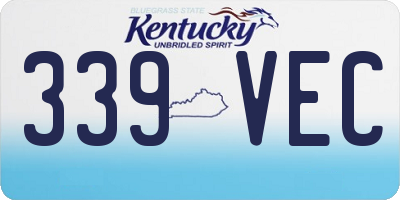 KY license plate 339VEC