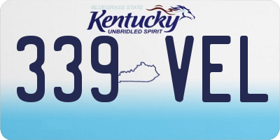 KY license plate 339VEL
