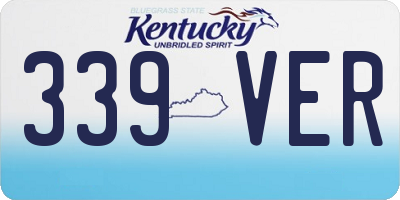 KY license plate 339VER