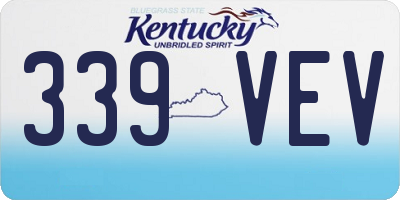 KY license plate 339VEV