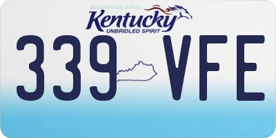 KY license plate 339VFE