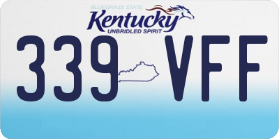KY license plate 339VFF