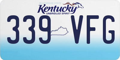 KY license plate 339VFG