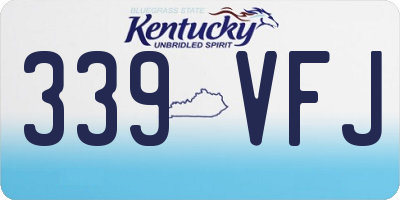 KY license plate 339VFJ
