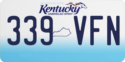KY license plate 339VFN